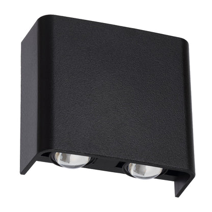Telbix Eynor 4W LED Up & Down Wall Pillar Light Black / Tri - Colour - EYVOR EXWB4 - BK - Mases LightingTelbix