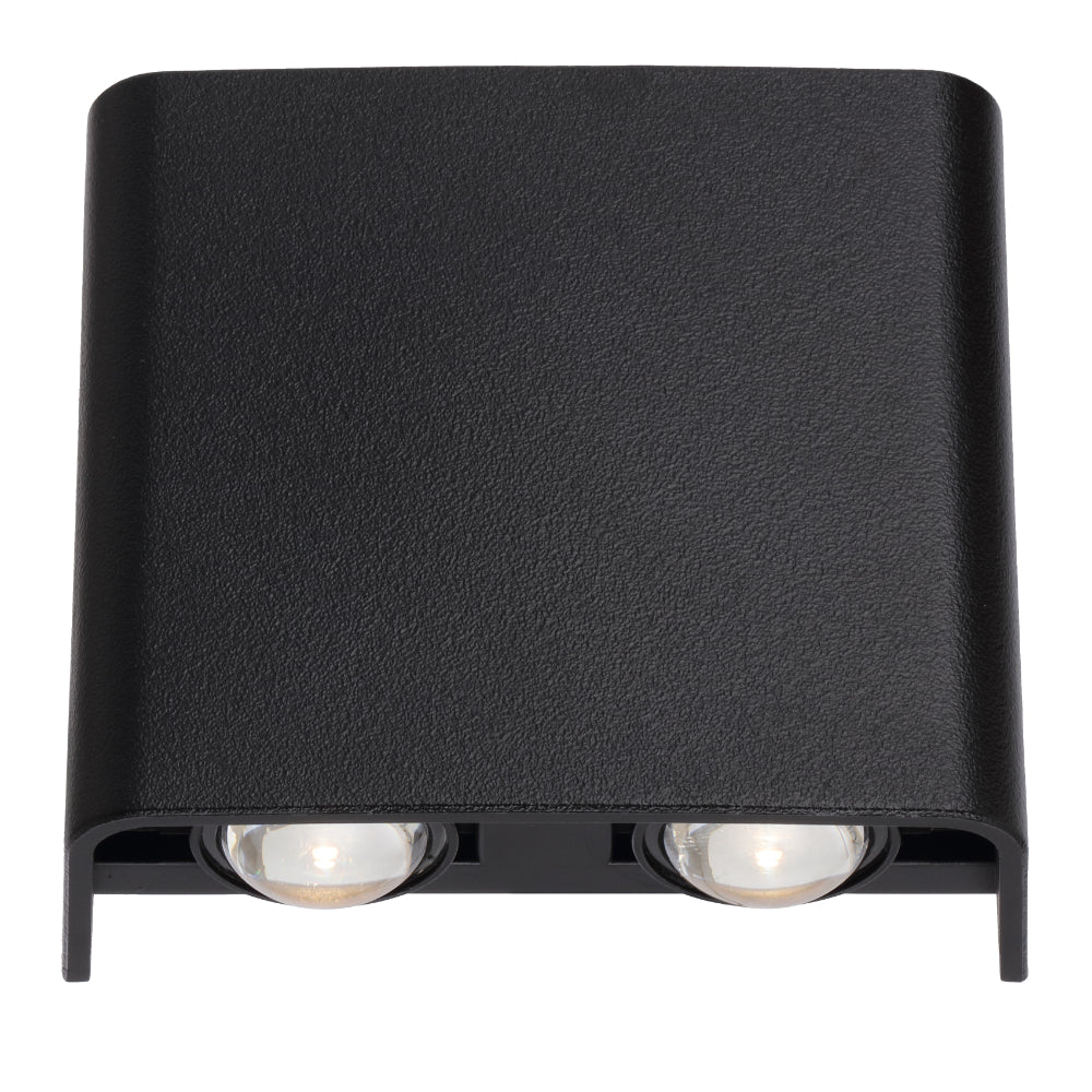 Telbix Eynor 4W LED Up & Down Wall Pillar Light Black / Tri - Colour - EYVOR EXWB4 - BK - Mases LightingTelbix