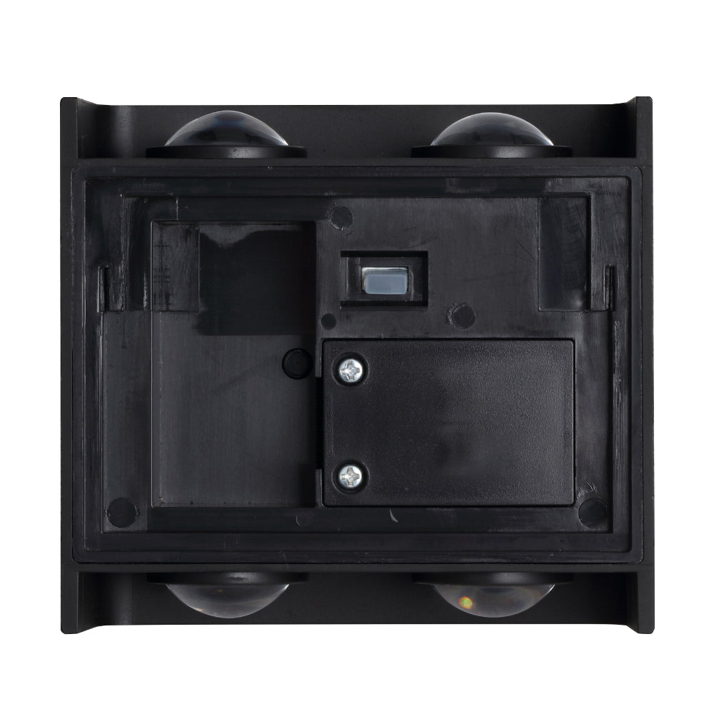 Telbix Eynor 4W LED Up & Down Wall Pillar Light Black / Tri-Colour - EYVOR EXWB4-BK