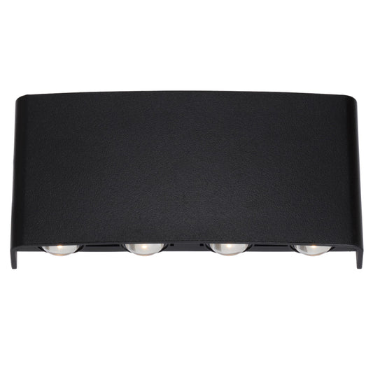 Telbix Eynor 8W LED Up & Down Wall Pillar Light Black / Tri - Colour - EYVOR EXWB8 - BK - Mases LightingTelbix
