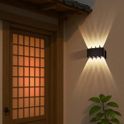 Telbix Eynor 8W LED Up & Down Wall Pillar Light Black / Tri - Colour - EYVOR EXWB8 - BK - Mases LightingTelbix