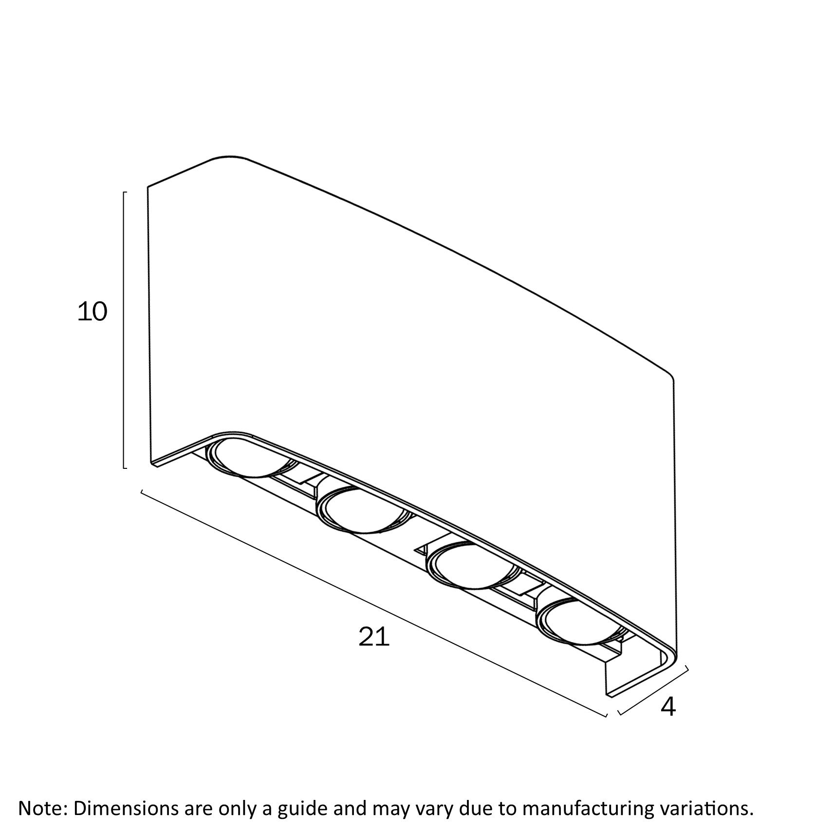 Telbix Eynor 8W LED Up & Down Wall Pillar Light Black / Tri-Colour - EYVOR EXWB8-BK