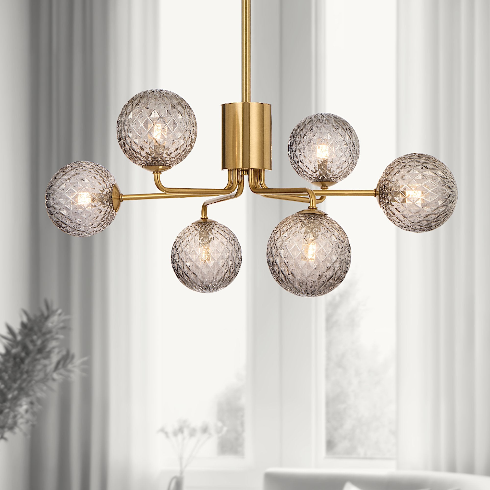 Telbix Felton 6 Light Pendant Range Antique Gold FELTON PE06AG