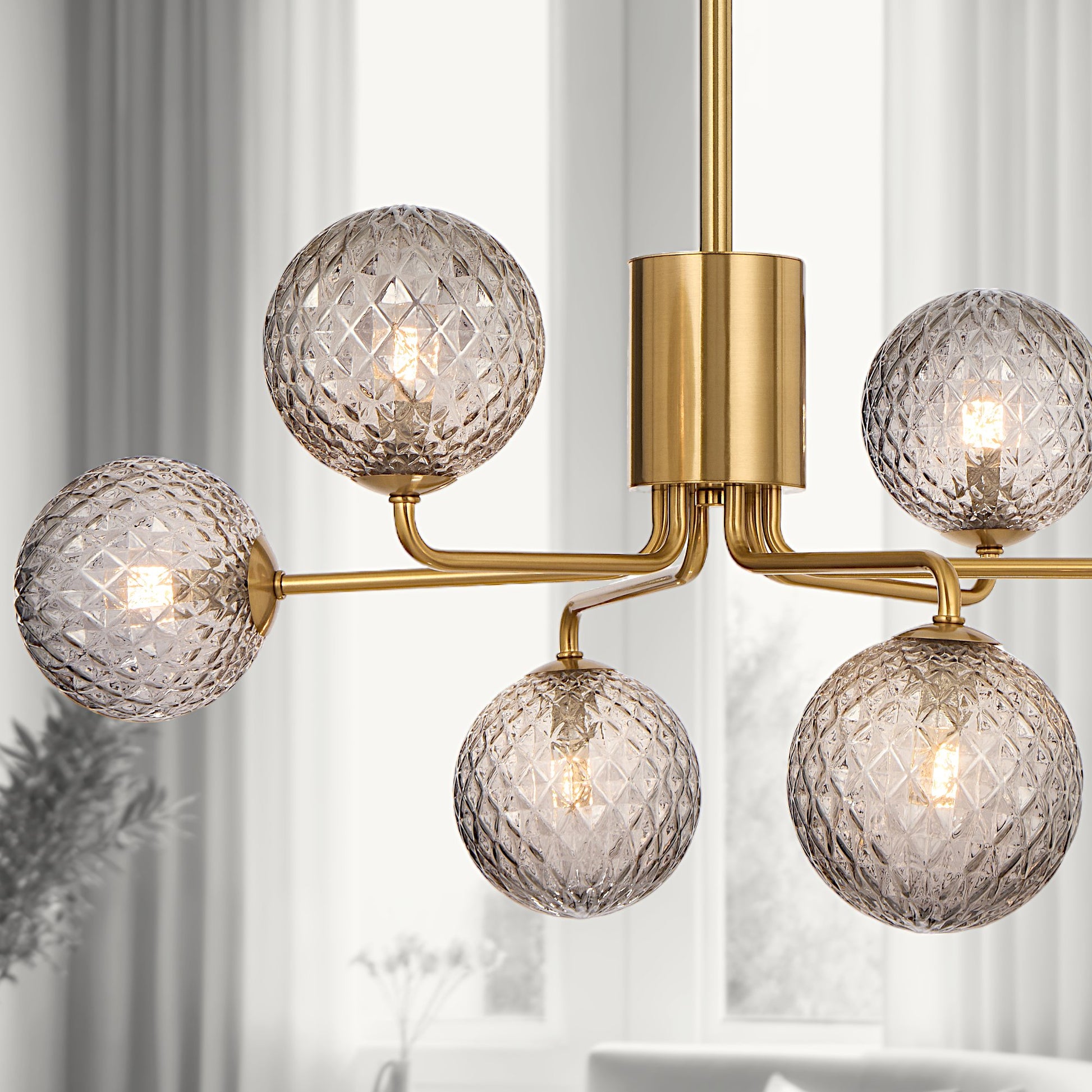 Telbix Felton 6 Light Pendant Range Antique Gold FELTON PE06AG - Mases LightingTelbix