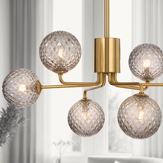 Telbix Felton 6 Light Pendant Range Antique Gold FELTON PE06AG - Mases LightingTelbix