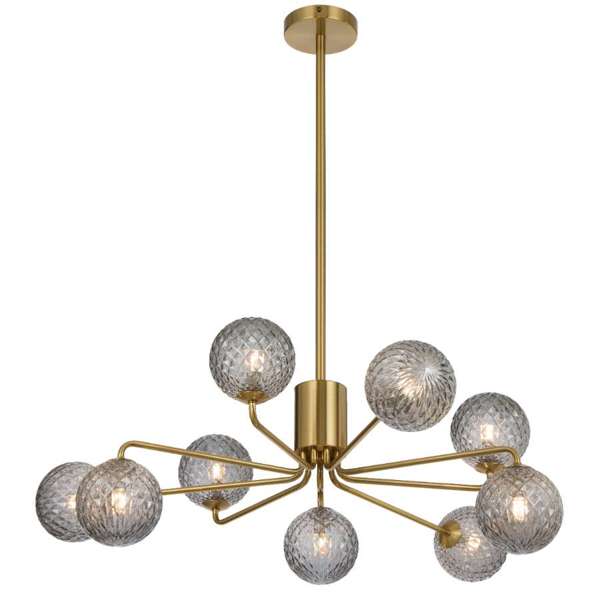 Telbix Felton 9 Light Pendant Range Antique Gold FELTON PE09AG - Mases LightingTelbix