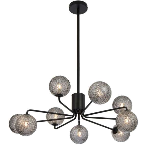 Telbix Felton 9 Light Pendant Range Black FELTON PE09BK - Mases LightingTelbix