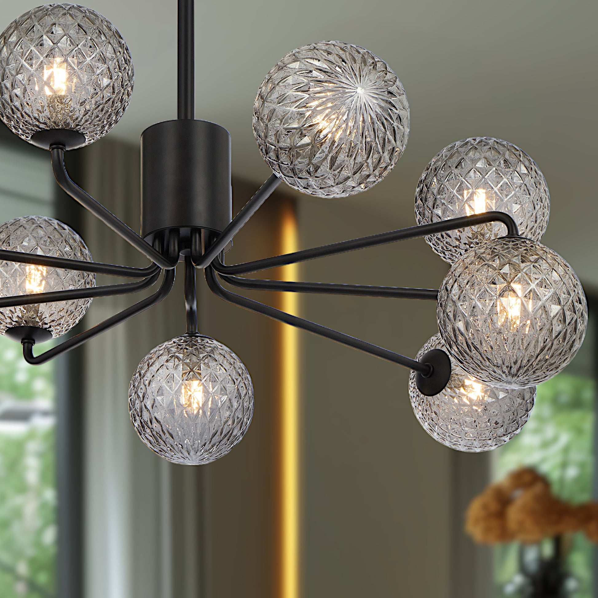 Telbix Felton 9 Light Pendant Range Black FELTON PE09BK - Mases LightingTelbix