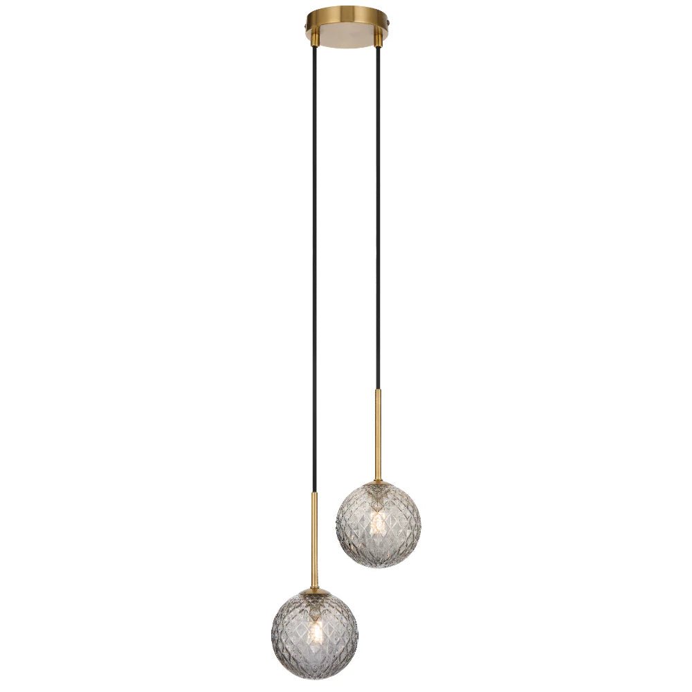 Telbix GASTON 2 LIGHT PENDANT ANTIQUE GOLD GASTON PE2 - AGSMT - Mases LightingTelbix