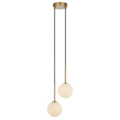 Telbix Gaston 2 Light Pendant Antique Gold - Mases LightingTelbix