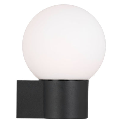 Telbix Gorem Exterior Wall Light Black / Opal Matt - Mases LightingTelbix