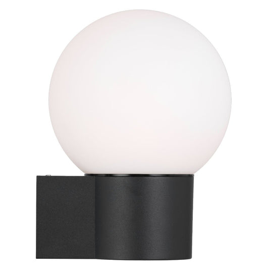 Telbix Gorem Exterior Wall Light Black / Opal Matt - Mases LightingTelbix