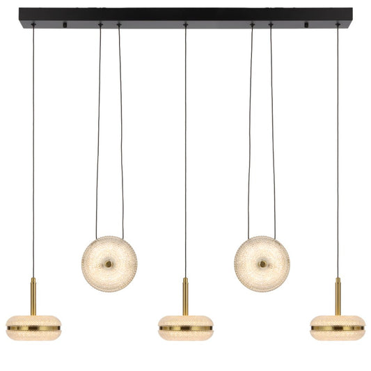 Telbix Govan 5 Light LED Pendant Antique Gold / Warm White - GOVAN PE5B - AG - Mases LightingTelbix