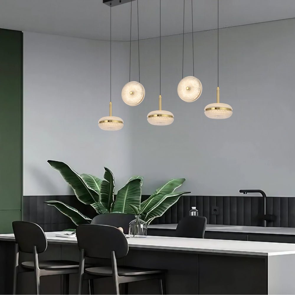 Telbix Govan 5 Light LED Pendant Antique Gold / Warm White - GOVAN PE5B - AG - Mases LightingTelbix
