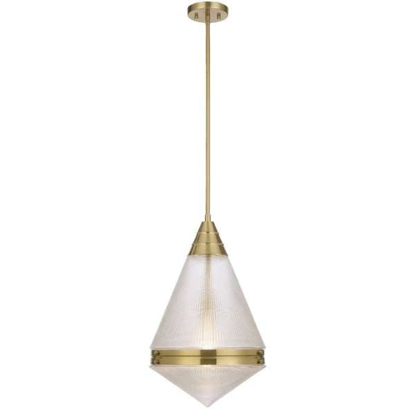 Telbix Harnon 1 Light Pendant in Nickel, Black and Antique Gold