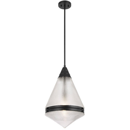 Telbix Harnon 1 Light Pendant in Nickel, Black and Antique Gold - Mases LightingTelbix