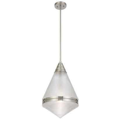 Telbix Harnon 1 Light Pendant in Nickel, Black and Antique Gold - Mases LightingTelbix