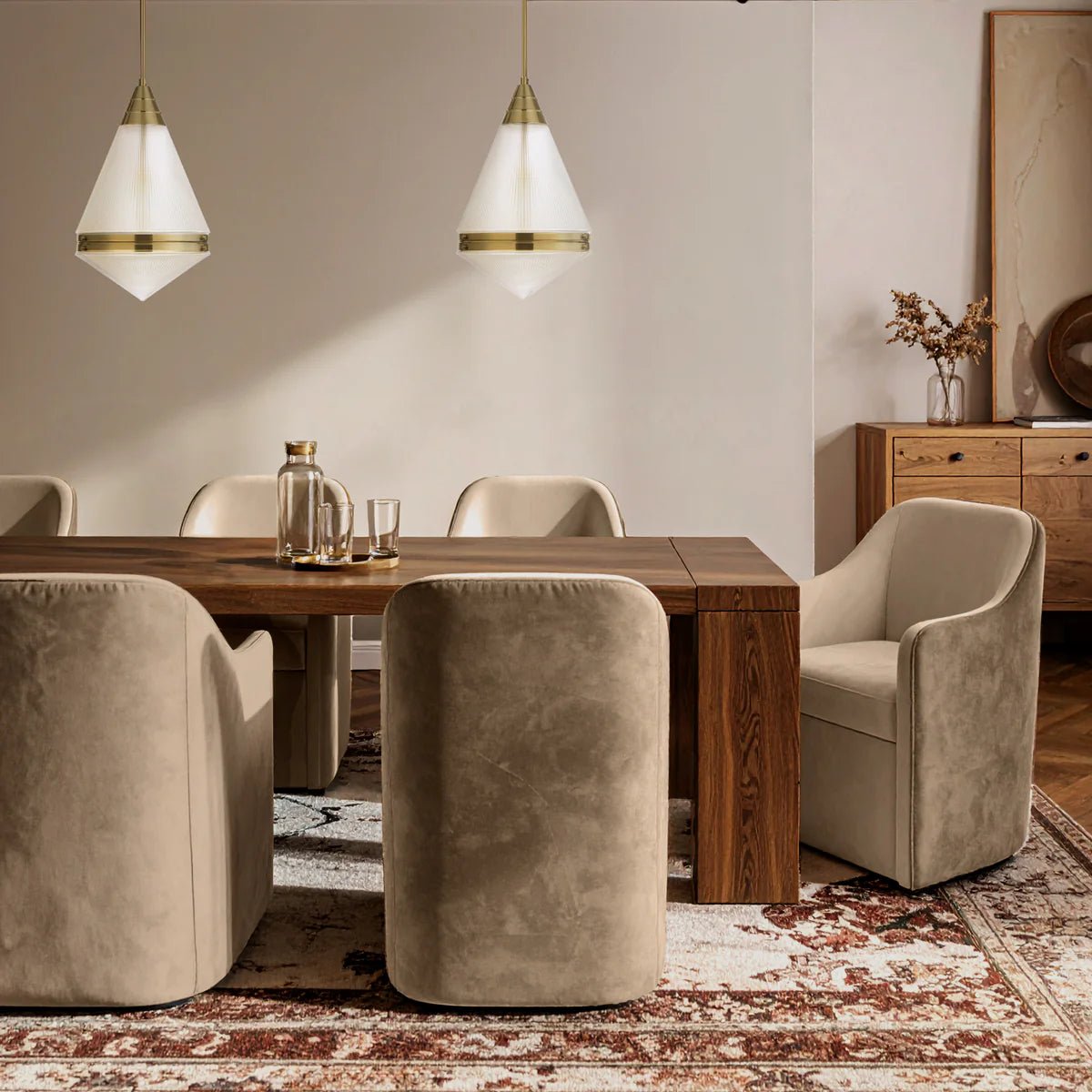 Telbix Harnon 1 Light Pendant in Nickel, Black and Antique Gold