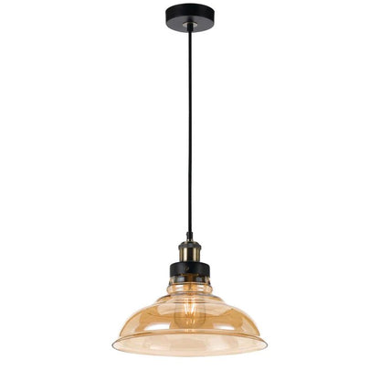 Telbix Hertel 30 Pendant - Black Amber - Mases LightingTelbix