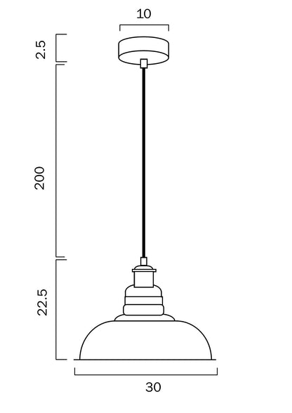 Telbix Hertel 30 Pendant - Black Amber - Mases LightingTelbix