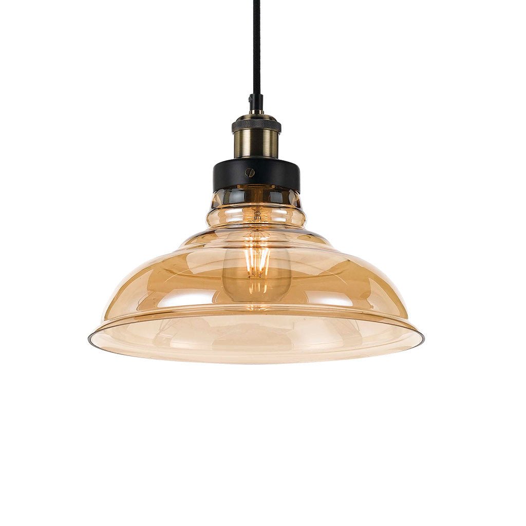 Telbix Hertel 30 Pendant - Black Amber