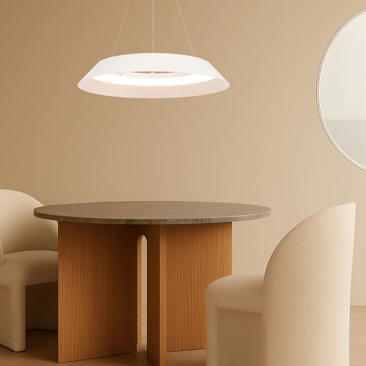 Telbix Hovin Pendant 43CM or 58CM Available in Black or White - Mases LightingTelbix