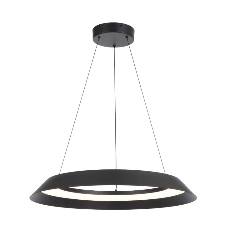 Telbix Hovin Pendant 43CM or 58CM Available in Black or White - Mases LightingTelbix