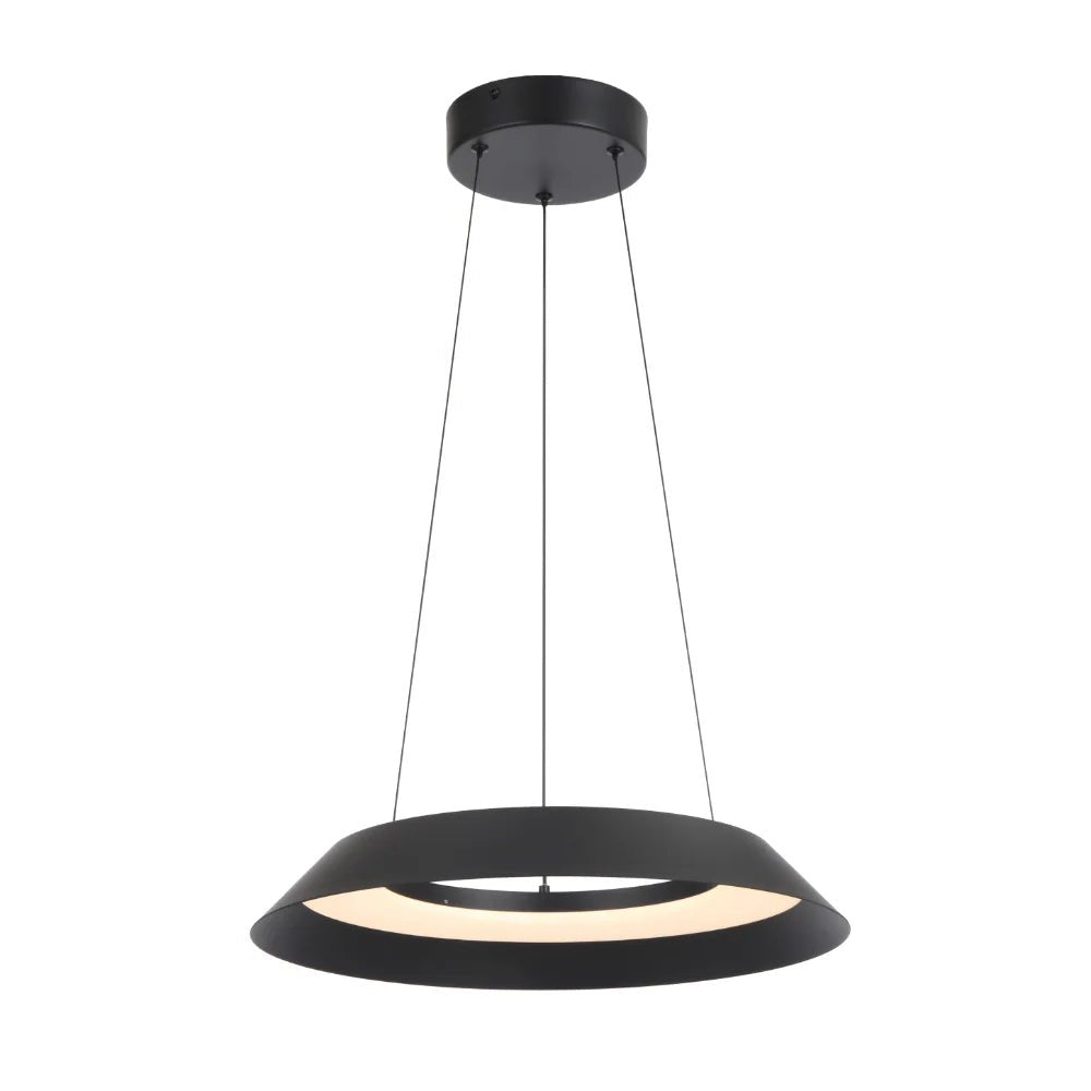 Telbix Hovin Pendant 43CM or 58CM Available in Black or White - Mases LightingTelbix