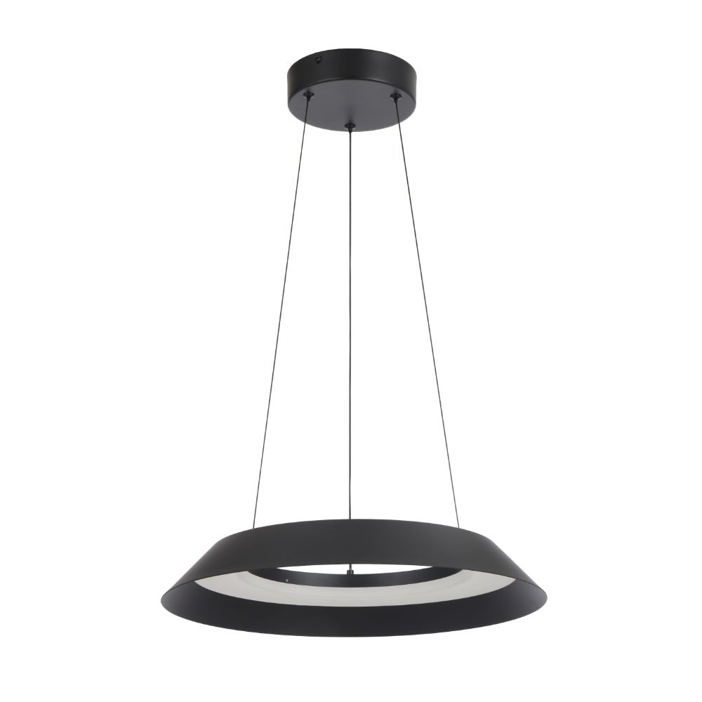 Telbix Hovin Pendant 43CM or 58CM Available in Black or White - Mases LightingTelbix