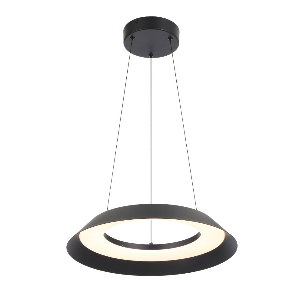 Telbix Hovin Pendant 43CM or 58CM Available in Black or White - Mases LightingTelbix