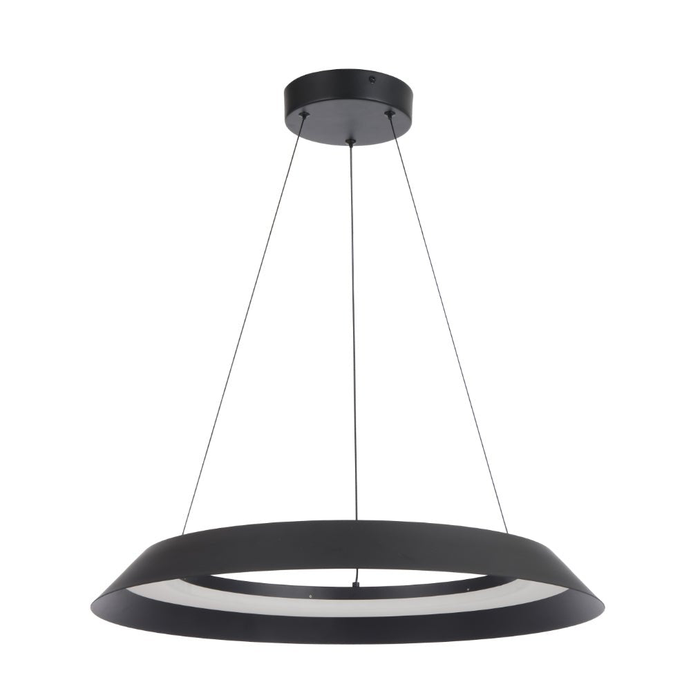 Telbix Hovin Pendant 43CM or 58CM Available in Black or White - Mases LightingTelbix