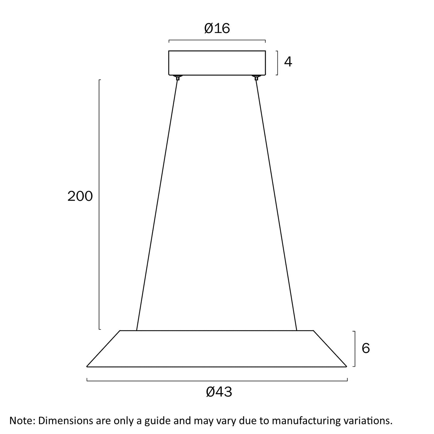 Telbix Hovin Pendant 43CM or 58CM Available in Black or White - Mases LightingTelbix