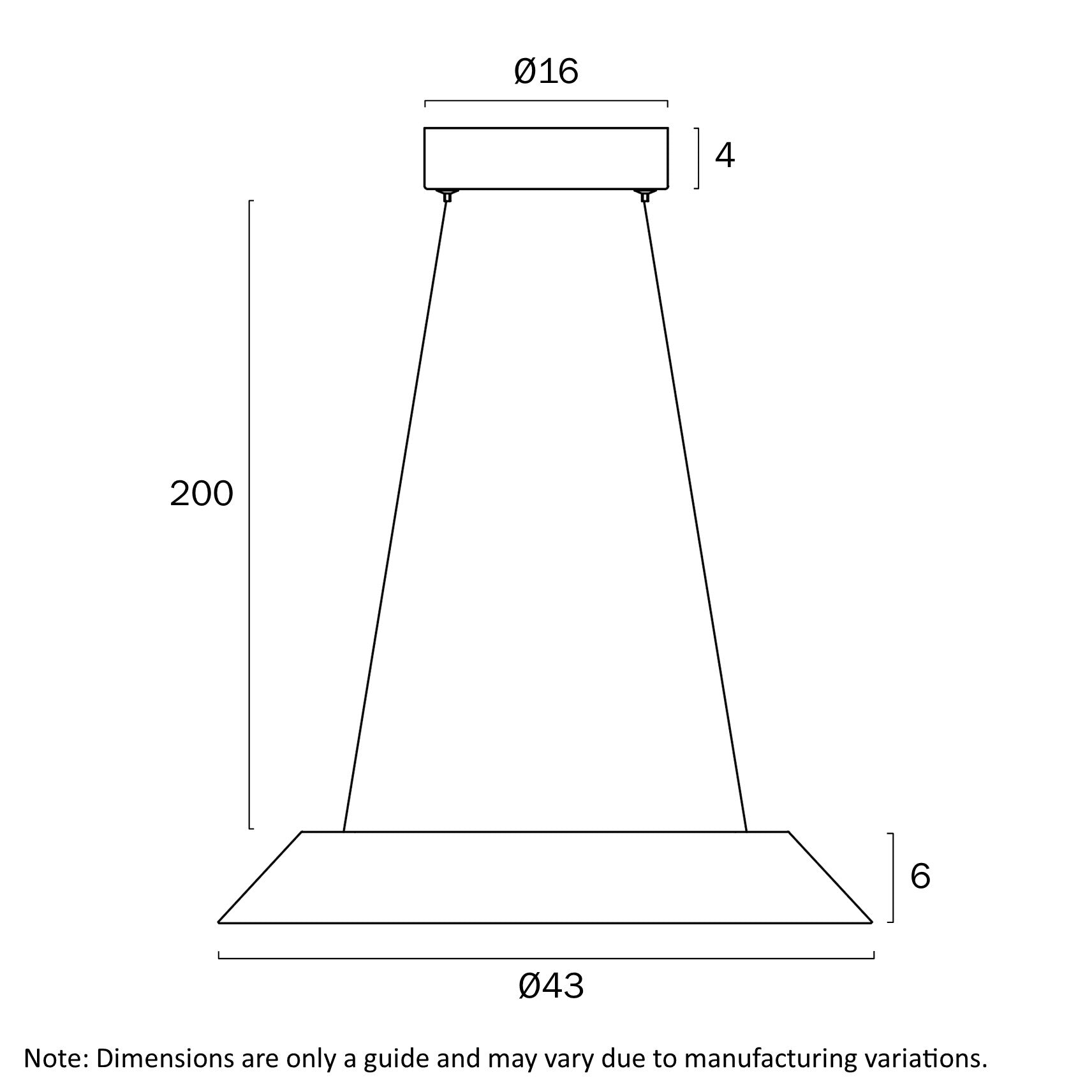 Telbix Hovin Pendant 43CM or 58CM Available in Black or White - Mases LightingTelbix