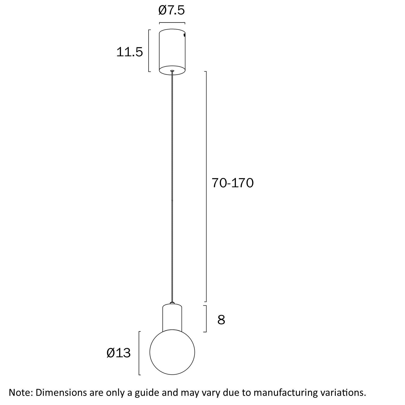 Telbix Invar 1 Light Pendant