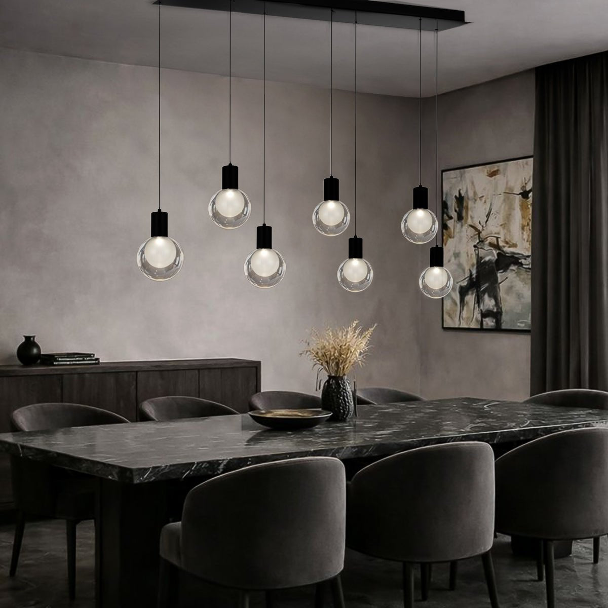 Telbix Invar 7 Light Bar Pendant - Mases LightingTelbix