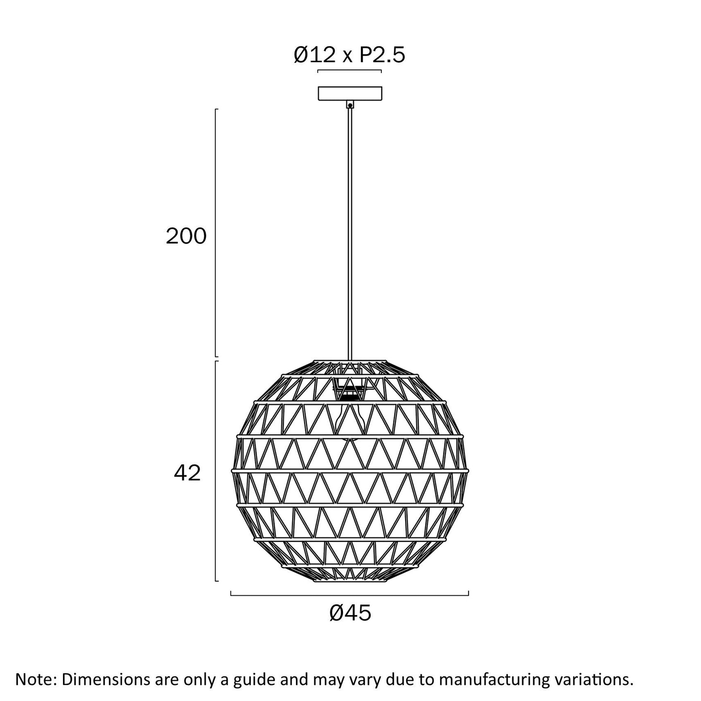 Telbix Ivalo 45 Pendant Light in Black or Natural Colors - Mases LightingTelbix