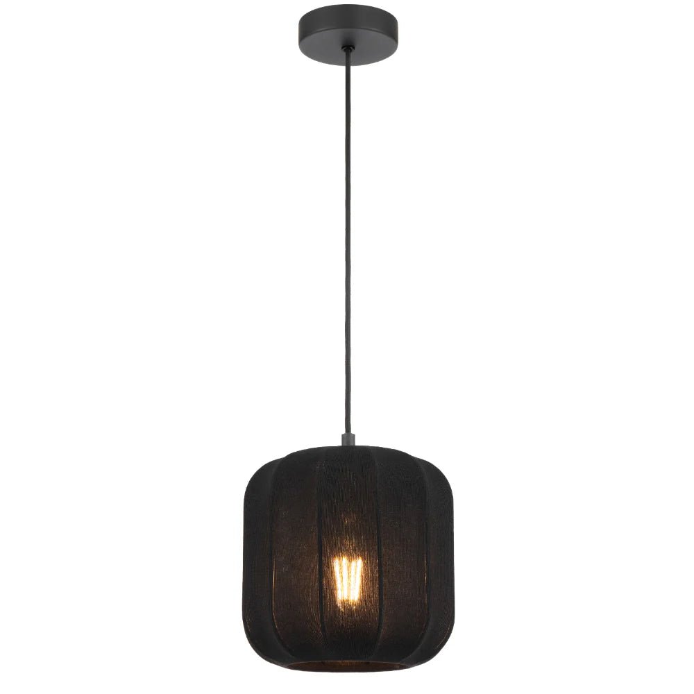 Telbix Jonsel 20 1 Light Pendant Black JONSEL PE20 - BK - Mases LightingTelbix