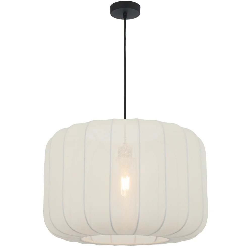 Telbix Jonsel 50 1 Light Pendant White JONSEL PE50 - WH - Mases LightingTelbix