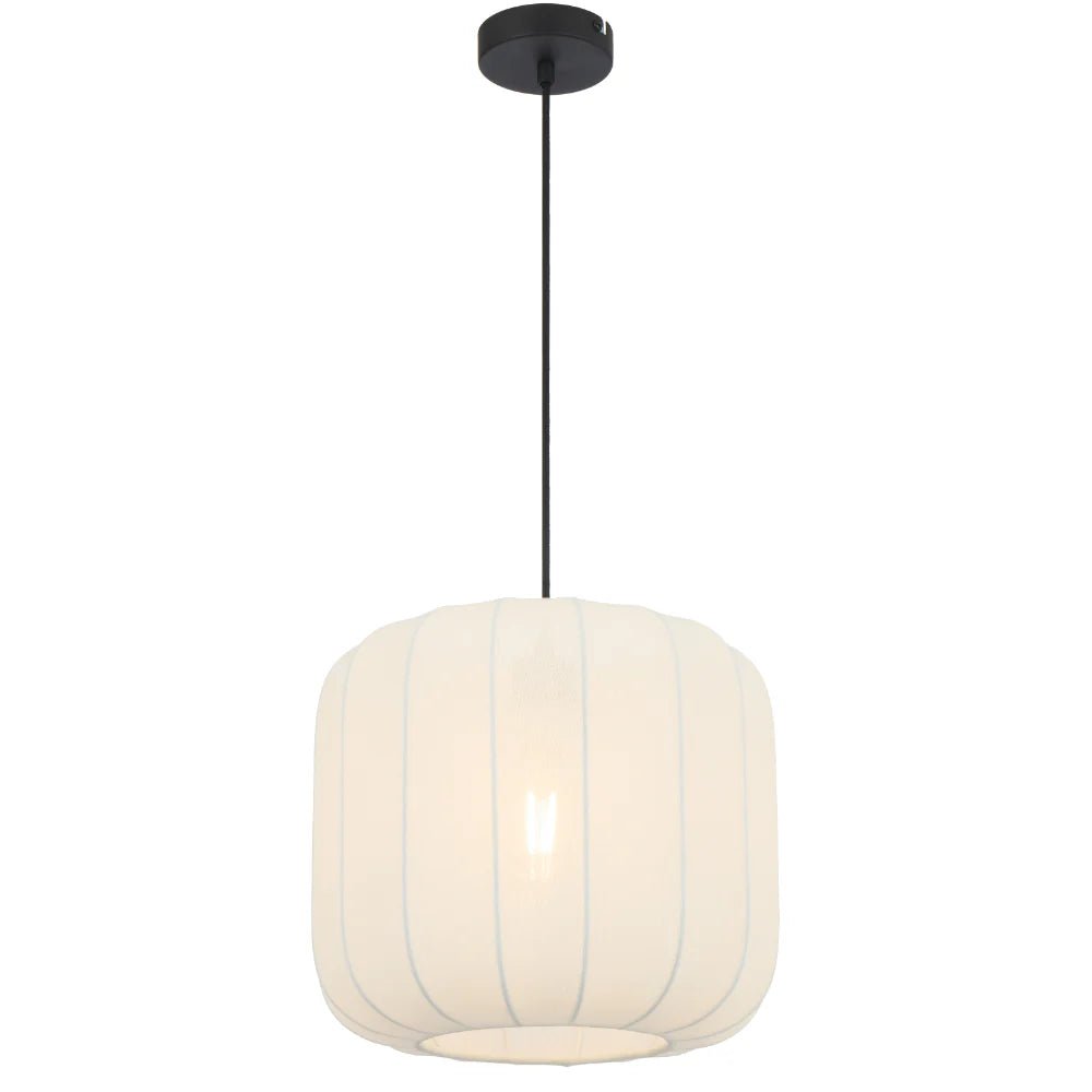 Telbix Jonsel Medium Pendant White and Black - Mases LightingTelbix
