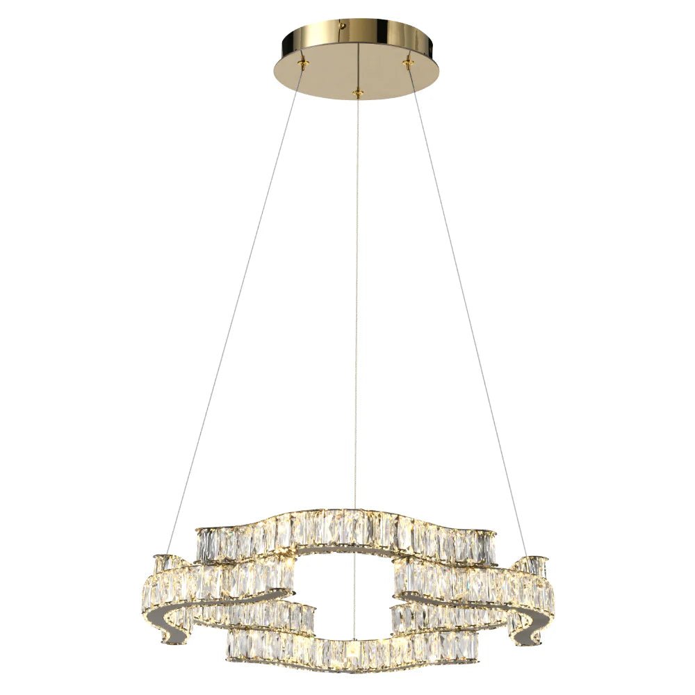 Telbix Jura 1 Tier Crystal Pendant Gold JURA PE1T - GD3C - Mases LightingTelbix