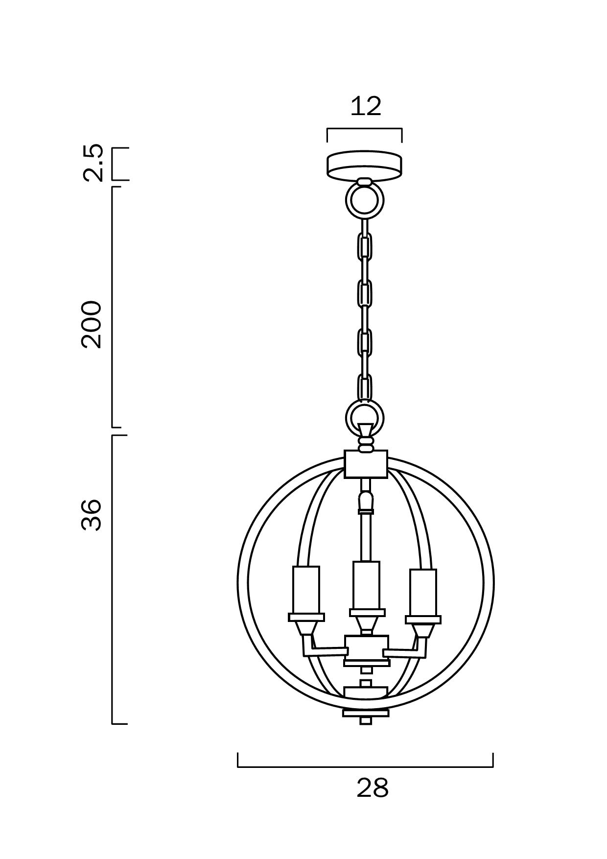 Telbix Kendall Pendant 3 - Mases LightingTelbix