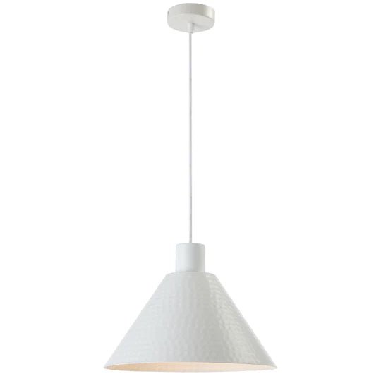 Telbix Kestra Iron 32cm Pendant White KESTRA PE30 - WH - Mases LightingTelbix