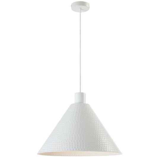 Telbix Kestra Iron 43cm Pendant White KESTRA PE40 - WH - Mases LightingTelbix