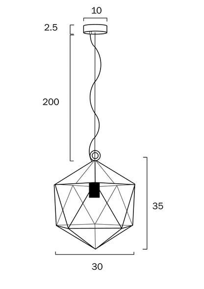 Telbix Lazlo 30,50 Pendant Solid Brass - Mases LightingTelbix