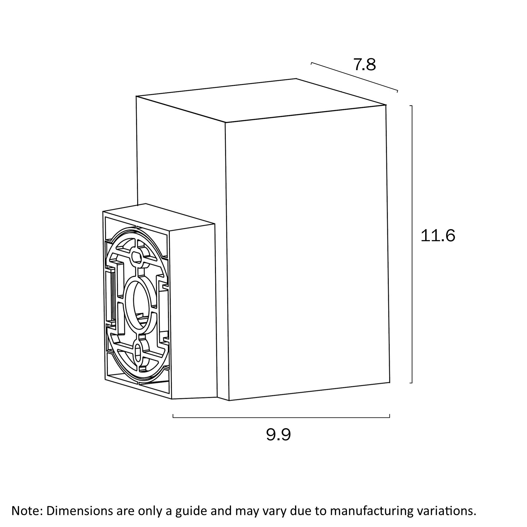 Telbix Lorsa 1 Light Exterior 9W LED Wall Light in Black or White