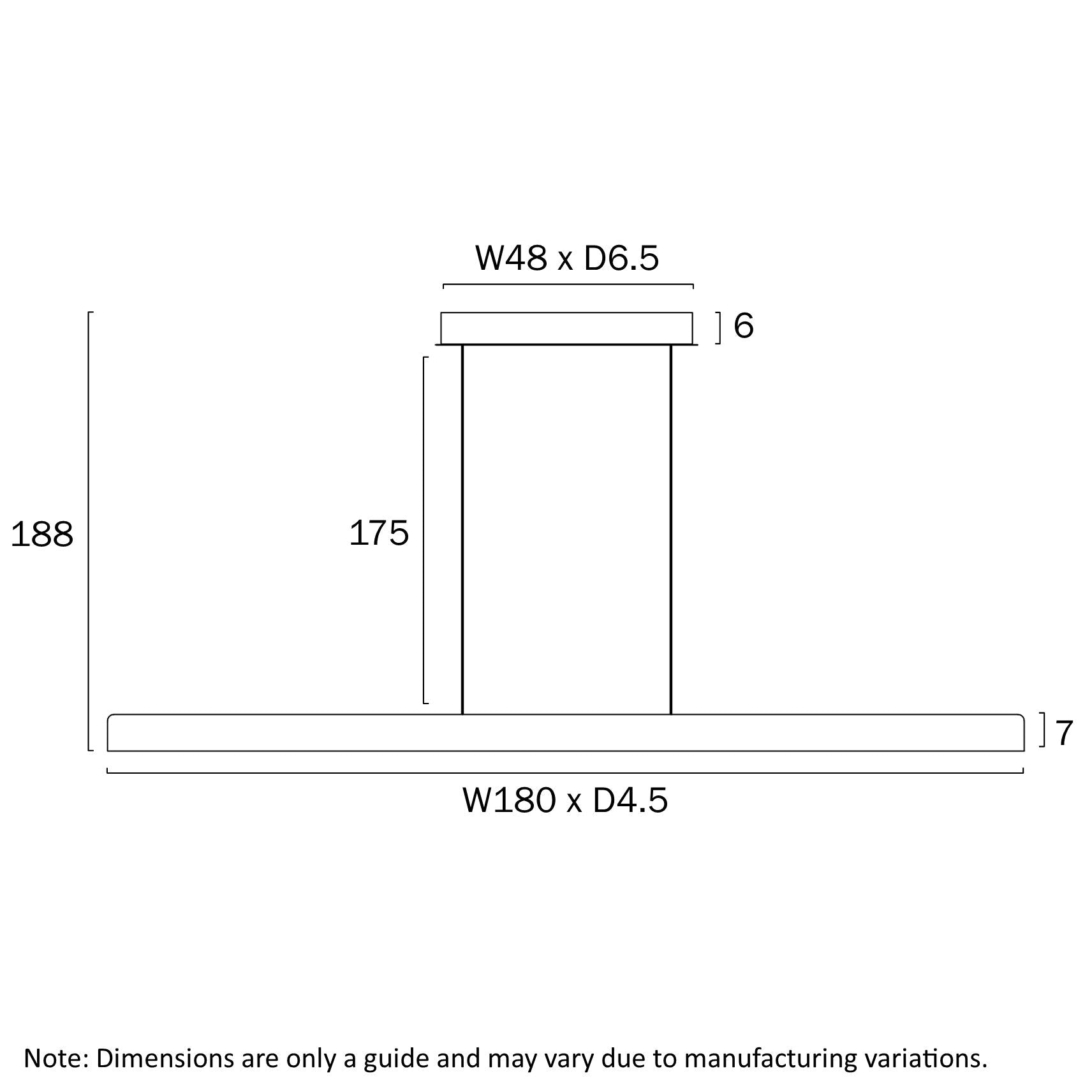 Telbix Lucid 180cm Linear Pendant