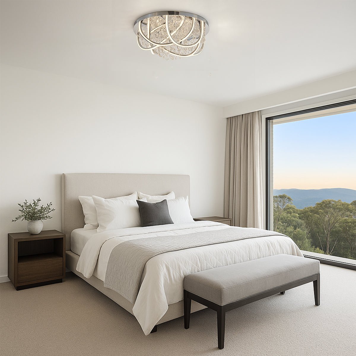 Telbix Luxia Round Close to Ceiling LED Light - Mases LightingTelbix