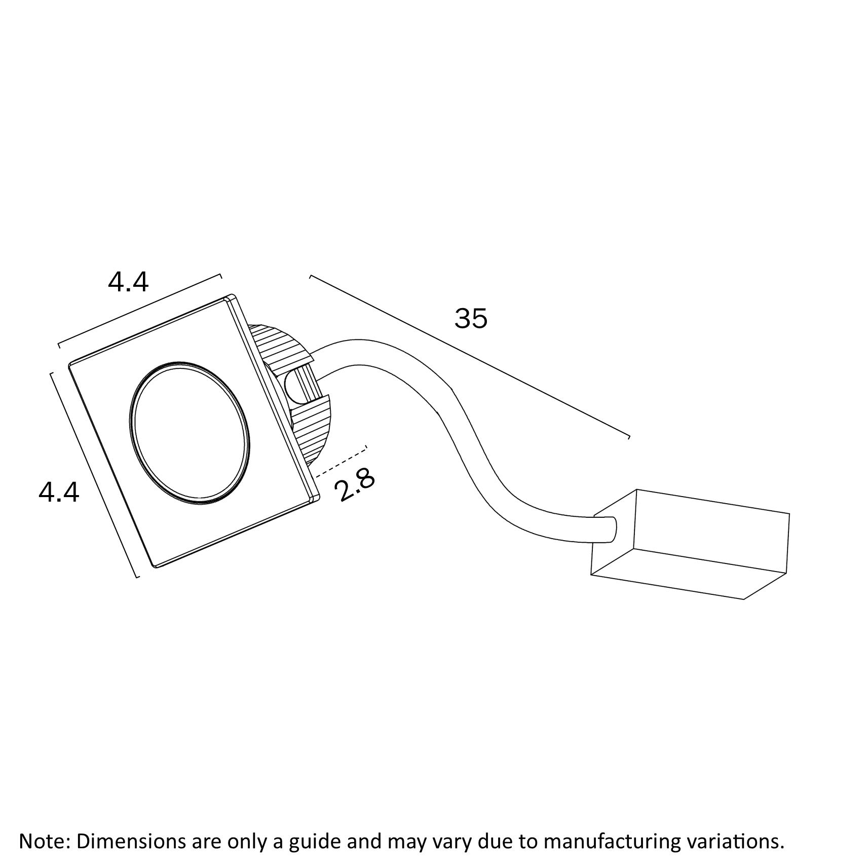 Telbix Maren 2W LED Square Steplight Multi-Colour / Tri-Colour
