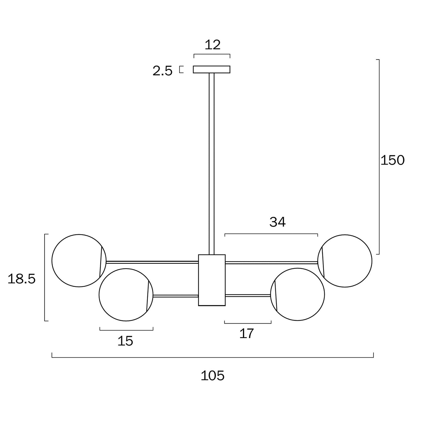 Telbix Marsten 12 Lights Pendant - Mases LightingTelbix