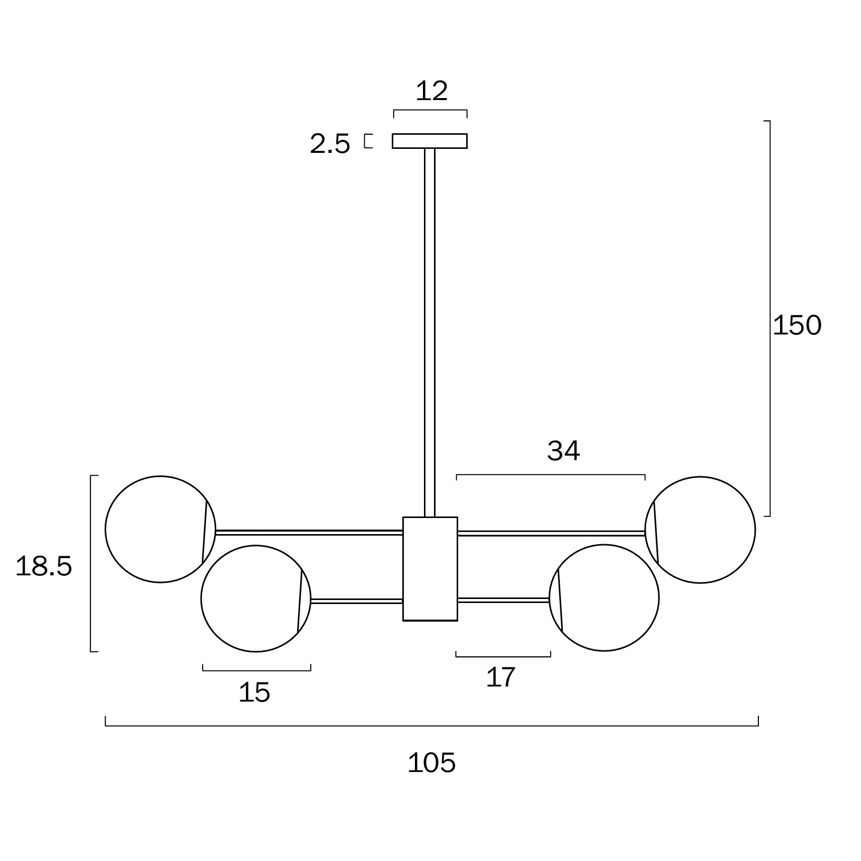 Telbix Marsten 12 Lights Pendant - Mases LightingTelbix